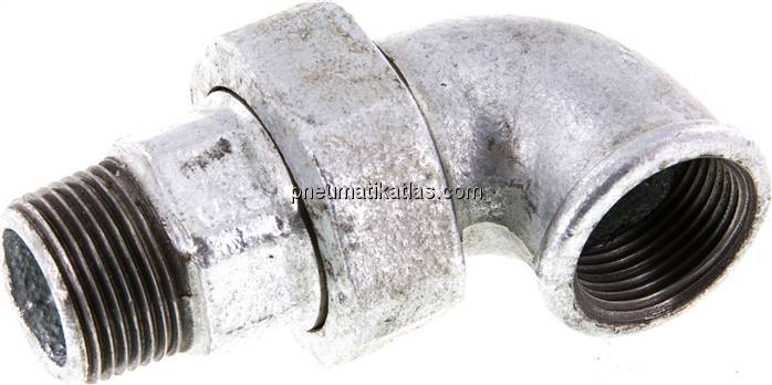 Winkel-Verschraubung konisch dichtend Rp/R 1"(IG/AG)