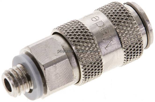 Kupplungsdose (NW2,7) M 5(AG), Messing vernickelt