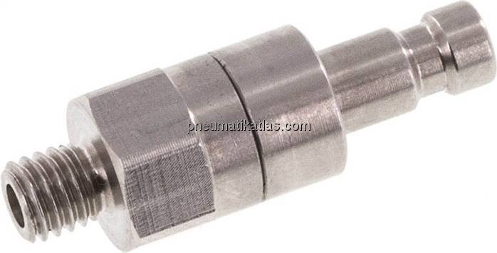 Kupplungsstecker (NW2,7) M 5(AG), Edelstahl