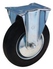 Bockrolle 100mm L410.B55 Platte,Gummi schw.,RL L410.B55.101 BS ROLLEN