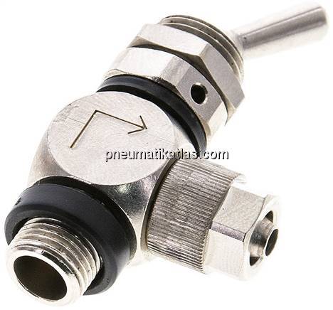 Kipphebelventil 3/2-Wege (NC), G 1/8"-8x6 mm