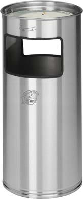 Kombi-Ascher Edelstahl 2fach Einwurf H 700 mm VAR