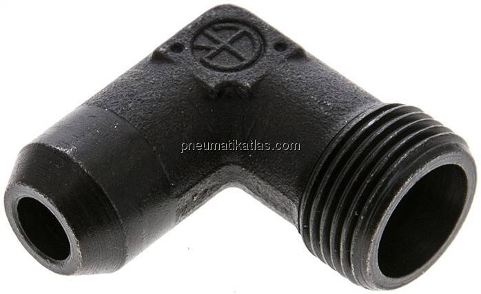 Winkel-Anschweißverschraubung 12 S (M20x1,5), ohne Mutter & Schneidring, Stahl p