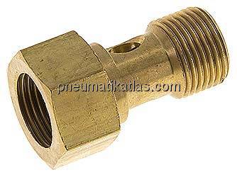 Hohlschraube, 1-fach Innengew. G 3/8"-26,5mm, Messing