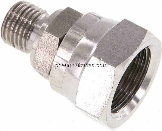 Einstellb. Einschraubverschr. 60°Keg.(G 1/2")-G 1/4"(AG)