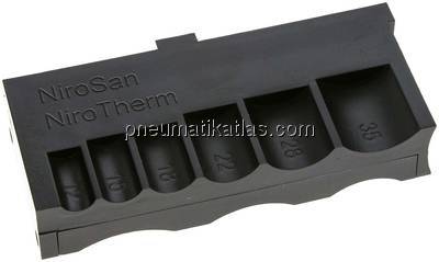 Pressfitting, Schablone für Edelstahlrohre 12 - 54 mm