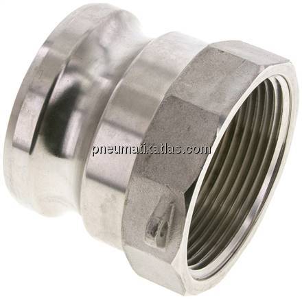 Kamlock-Stecker (A) NPT 2-1/2"(IG), Edelstahl (1.4408)
