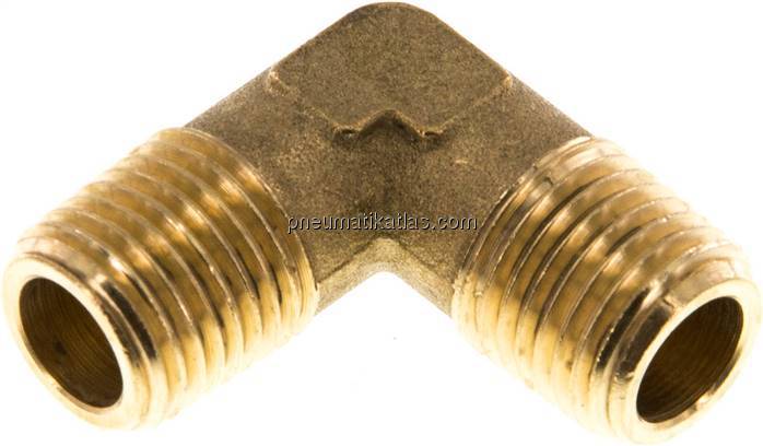 90°-Winkel R 1/4" (AG), Messing