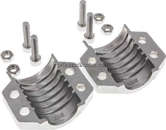 Klemmschalen 53 - 56mm, 1.4401, EN 14423 (DIN2826)