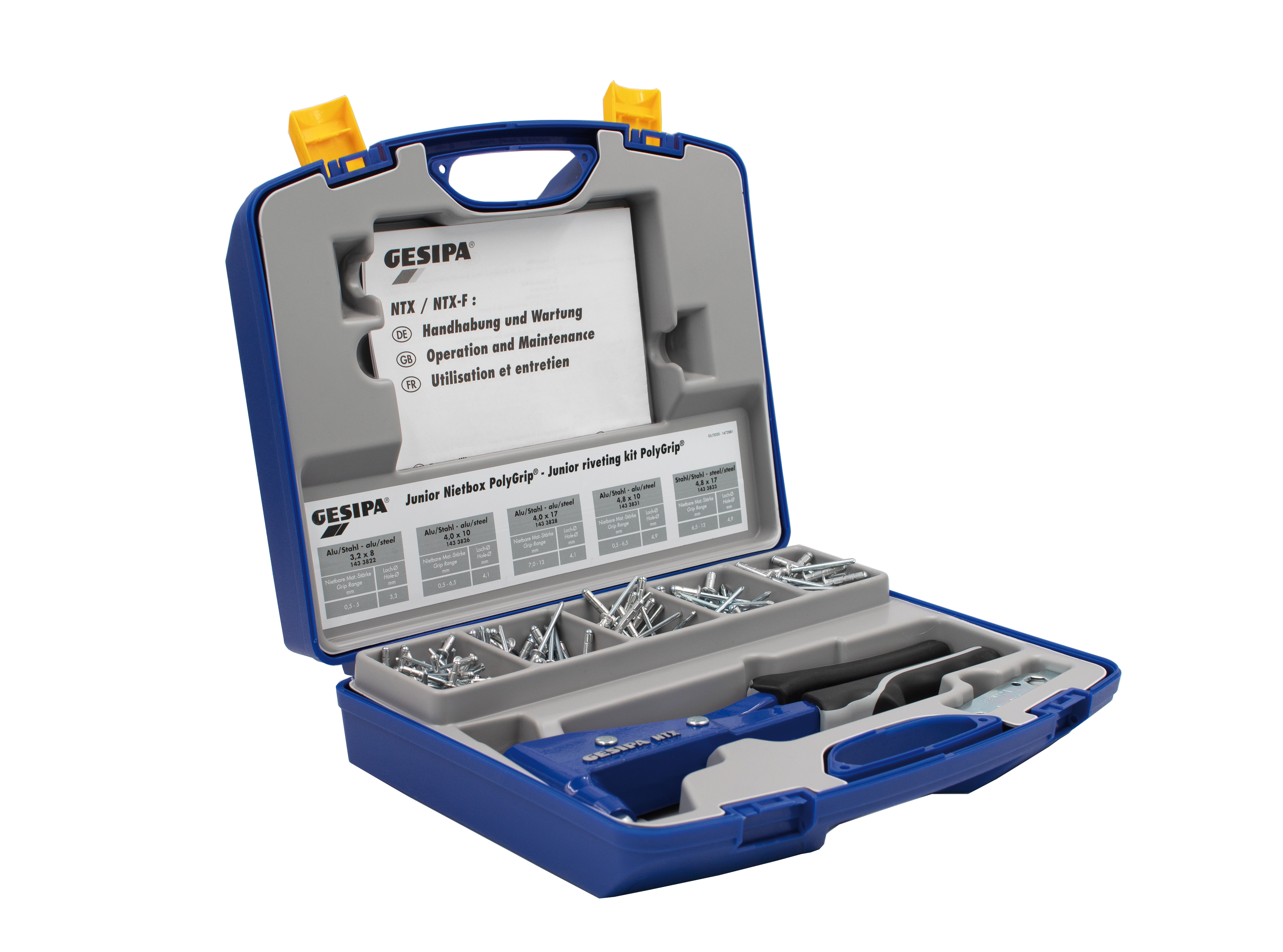 Junior-Box mit PolyGrip-Blindnieten