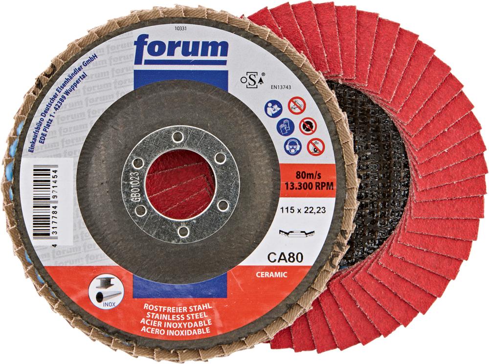 Fächerschleifscheibe 115mm, gewölbt, CA 80 FORUM