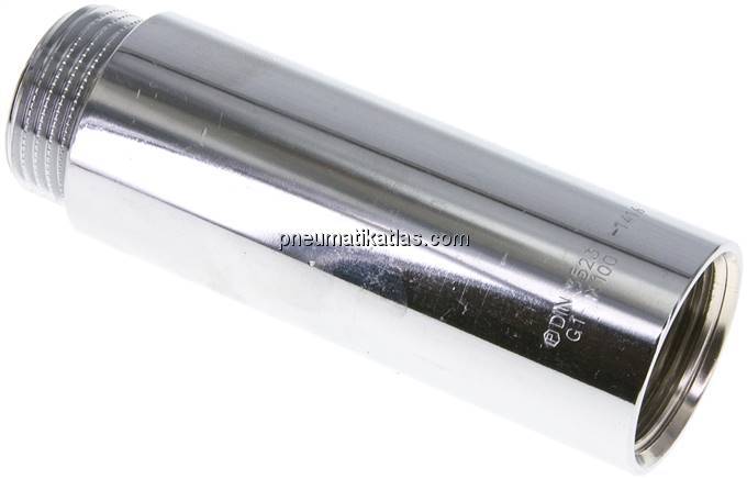 Gewindeverlängerung G 1"-100mm, Messing verchromt