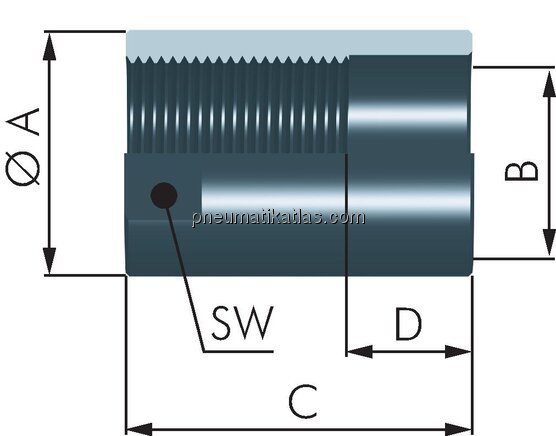 Exemplarische Darstellung: Anschlaghülse für Stoßd