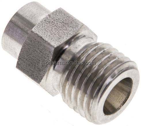 Gerade Anschweißverschraubung 6 S (M14x1,5), ohne Mutter & Schneidring, 1.4571