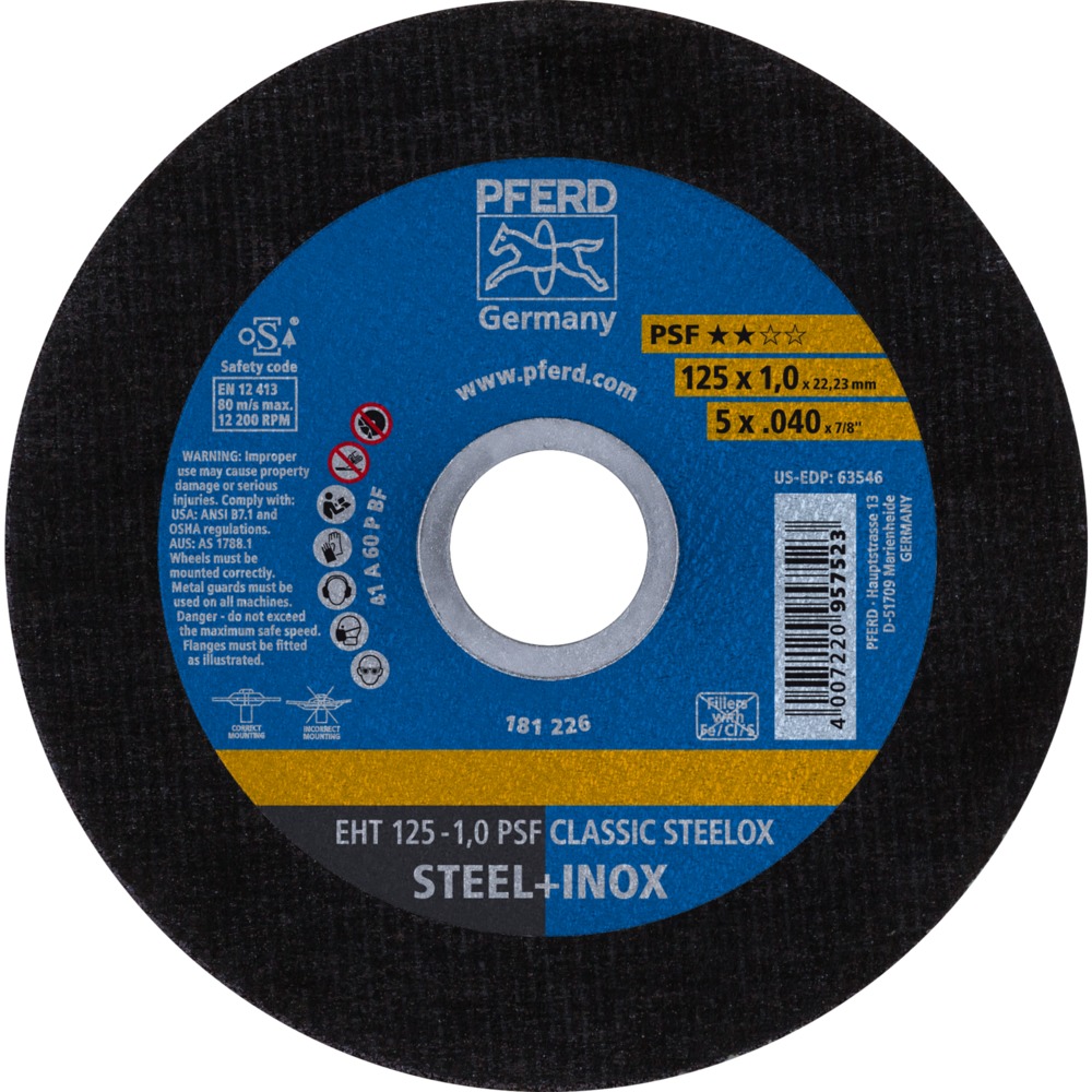 Trennscheiben EHT 125-1,0 PSF CLASSIC STEELOX