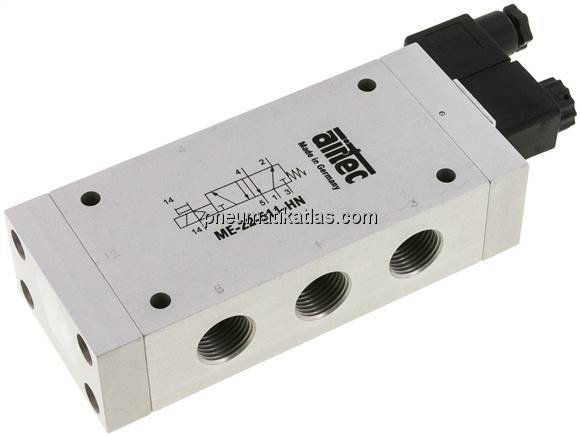 5/2-Wege Magnetventil mit Fremdluftanschluss, G 1/2"