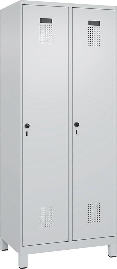 Spind Evolo PLUS 2 Abteile H1950xB800xT500mm RAL7035/RAL7035 /F/7035