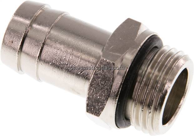 Gewindetülle mit O-Ring G 1/2"-16 (5/8")mm, Messing vernickelt