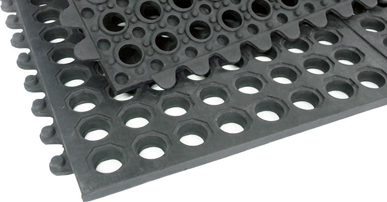 Arbeitsplatzmatte YOGA OCTA Basic schwarz B90xT90 cm