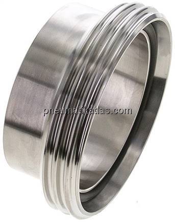 Gewindestutzen (Milchgewinde) Rd 110 x 1/4"-88,9mm, 1.4301