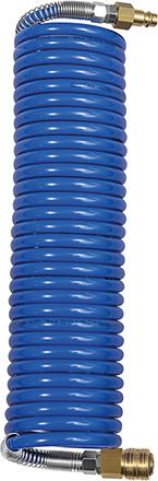Spiralschlauch PA blau, Kupplung u Stecker NW7,2 12x9mm, 7,5m RIEGLER
