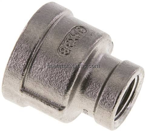 Rundmuffe NPT 3/4"-NPT 3/8", 1.4408