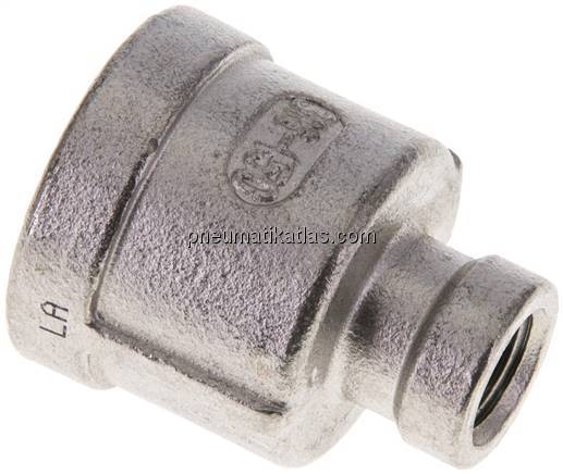 Rundmuffe NPT 1/2"-NPT 1/8", 1.4408