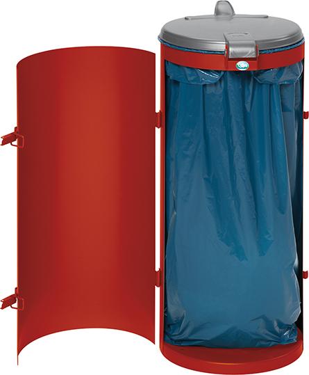 Abfallsammler mit Tür 120 l rot H 900 mm VAR