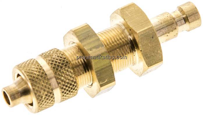 Schott-Kupplungsstecker (NW2,7) 6x4mm Schlauch, Messing