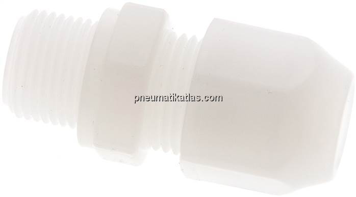 Gerade Verschraubung G 3/8"-12x9mm, PVDF (FDA)