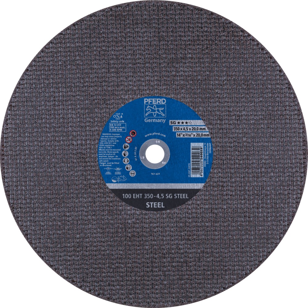 Trennscheiben 100 EHT 350-4,5 SG STEEL/20,0