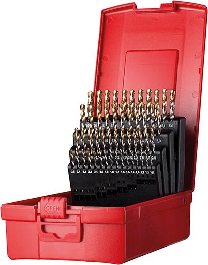 Spiralbohrer Set 1-6mm x0,1 in A002 in Box 118G Typ N 4xD 51tlg. Tin Tip A095202 Dormer