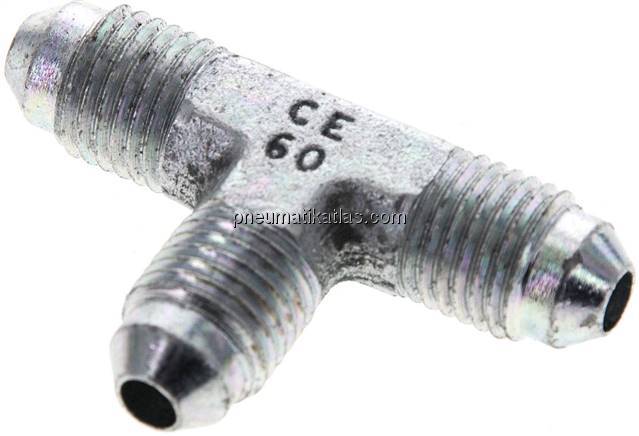 T-Stück,UNF 7/16"-20 AG (JIC), Stahl verzinkt