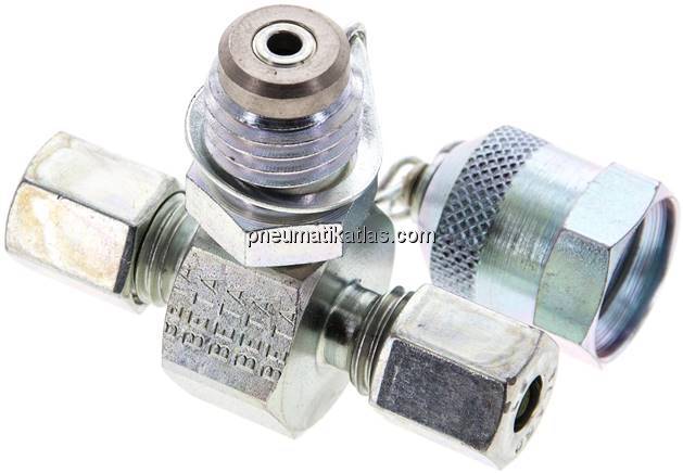 Messanschluss M16x2, 6 L (M12x1,5)-HD-Verschraubung, Stahl verzinkt