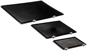 Verschlussdeckel schwarz für Kastenmaß B200xT150mm