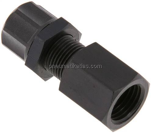 Aufschraub-Schott-Verschraubung G 1/4"-8x6mm,Aluminium