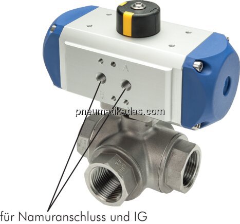 Exemplarische Darstellung: Edelstahl-3-Wege-Kugelh