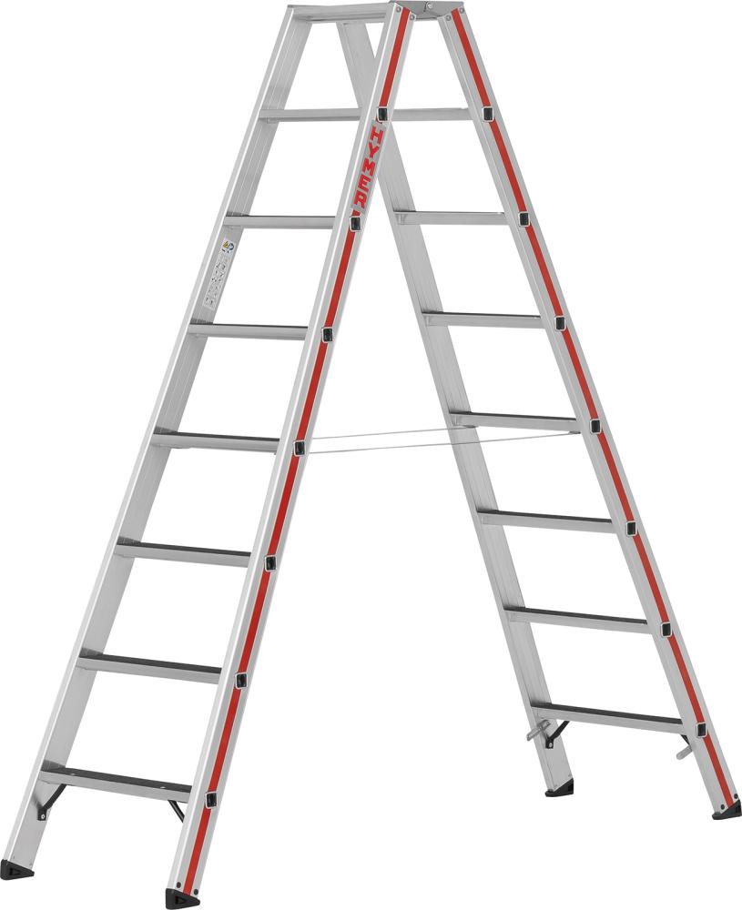 Stufenstehleiter R13 beidseitig begehbar 2x8 StufenLänge 2,05 m