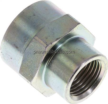 Hochdruck-Muffe NPT 3/4"-NPT 1/2", Stahl verzinkt