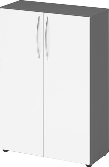 Schrank 4550 BM, 3OH K: Graphit /F: Weiß 80x34,6x114,4 cm (BxTxH)
