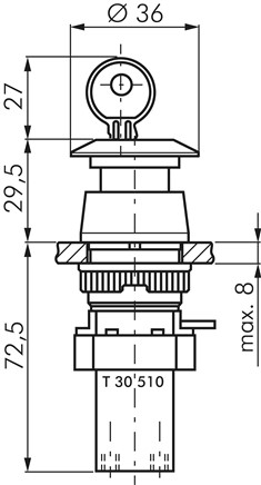 Zeichnung: 5/2-Wege Not-Aus-Tasterventil
