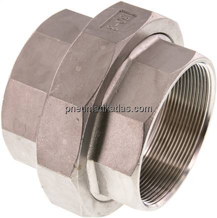 Verschraubung kon. dichtend Rp 3" (IG),1.4408