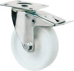 Lenkrolle 150mm L420.B10 Platte,Kst.weiß,RL,Fest L420.B10.150 BS ROLLEN