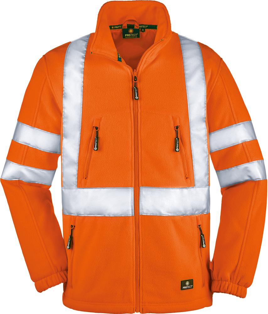 Warnfleecejacke Seattle, leuchtorange,Gr.2XL