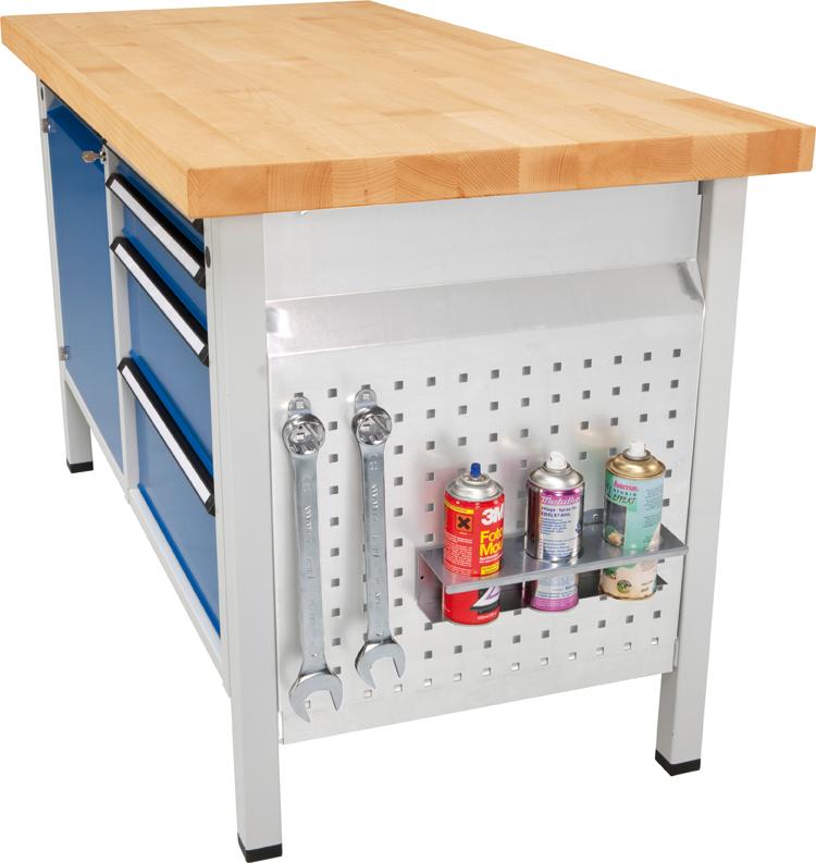 System-Lochblechwand für Werkbankseitenwand 10 mm Quadratlochung 38 mm Achsabstand