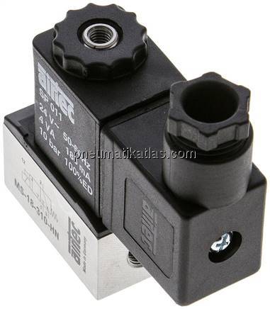 3/2-Wege Magnetventil, G 1/8", 24 V AC, Federrückstellung (NC)