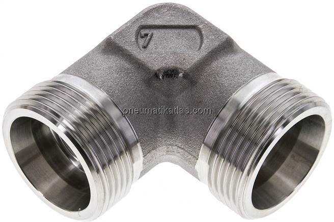 Winkel-Schneidringverschraubung 25 S (M36x2), ohne Mutter & Schneidring, 1.4571