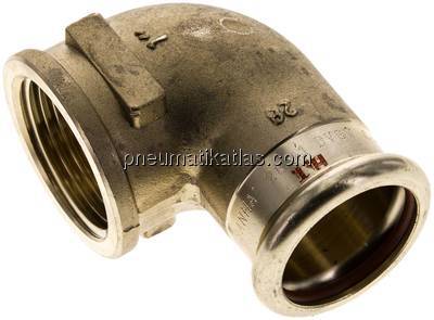 Pressfitting, Winkel, 28mm / Rp 1" IG, Kupfer / Kupferlegierung