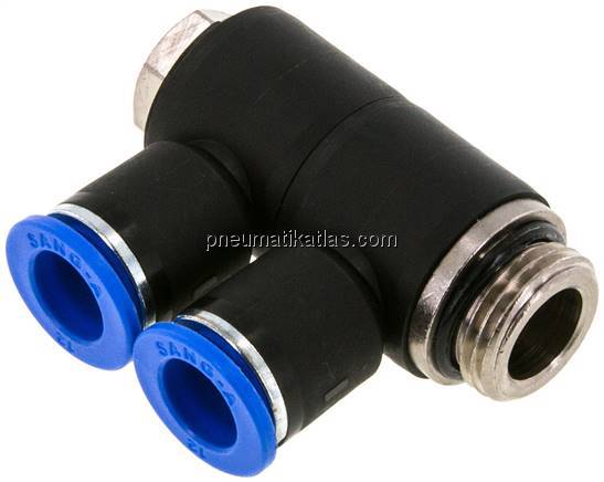 Steck-Mehrfachverteiler, 2-fach G 1/2"-12mm, IQS-Standard