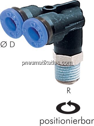 Exemplarische Darstellung: Y-Winkelsteckverschraub